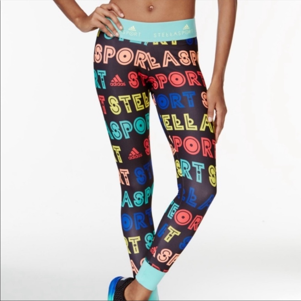 Adidas x Stella Mc Cartney size S workout set with sports bra and leggings. EUC!